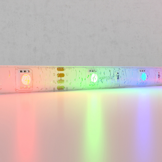 Светодиодная лента 12В 5050 7,2Вт/м Цветная (RGB) 5м IP65 - фото, цена