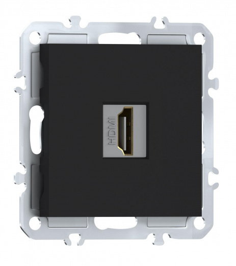 Розетка с разъёмом HDMI 2.0a, черный, Donel A07