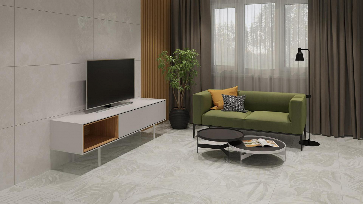 Керамогранит Kerranova Централ Парк White Matt. 60x60