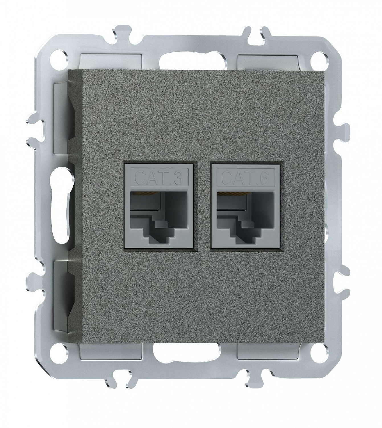 Розетка комбинированная RJ11 + RJ45 (cat.3/6/ClassE-4/8), Donel A07