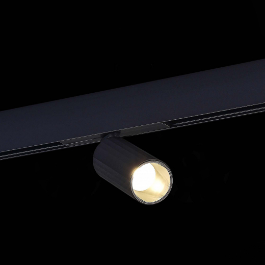 ST807.446.12 Магнитный трековый светильник Черный LED 1*12W 4000K 700Lm Ra>90 IP20 D50xH173 48VV - фото, цена