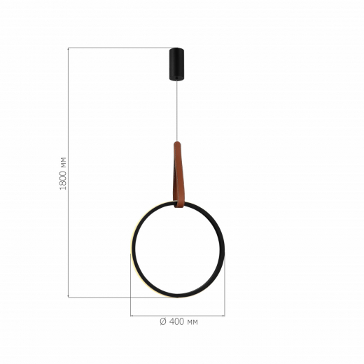 SL6131.403.20 Светильник подвесной ST-Luce Черный/Черный, Терракотовый LED 1*20W 4000K - фото, цена
