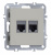 Компьютерная розетка двойная RJ45 + RJ45 (cat.5/ClassE-8/8), Donel A07