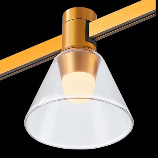 ST814.206.03 Магнитный трековый светильник FARM Золотистый LED 1*3W 3000K 89Lm Ra90 120 IP20 D90xH10 - фото, цена