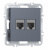 Розетка комбинированная RJ11 + RJ45 (cat.3/5e/ClassE-4/8), Donel A07