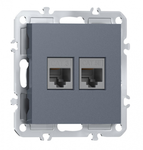 Розетка комбинированная RJ11 + RJ45 (cat.3/5e/ClassE-4/8), Donel A07