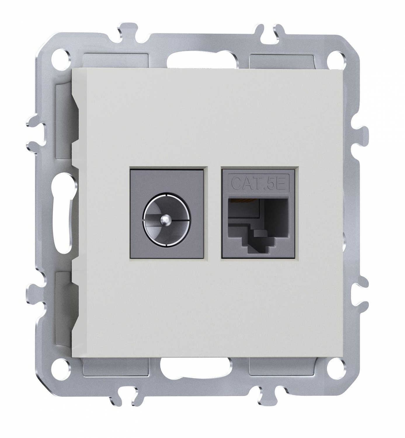 Розетка комбинированная RJ45/TV cat.5,ClassE-8/0-2400 МГц, Donel A07