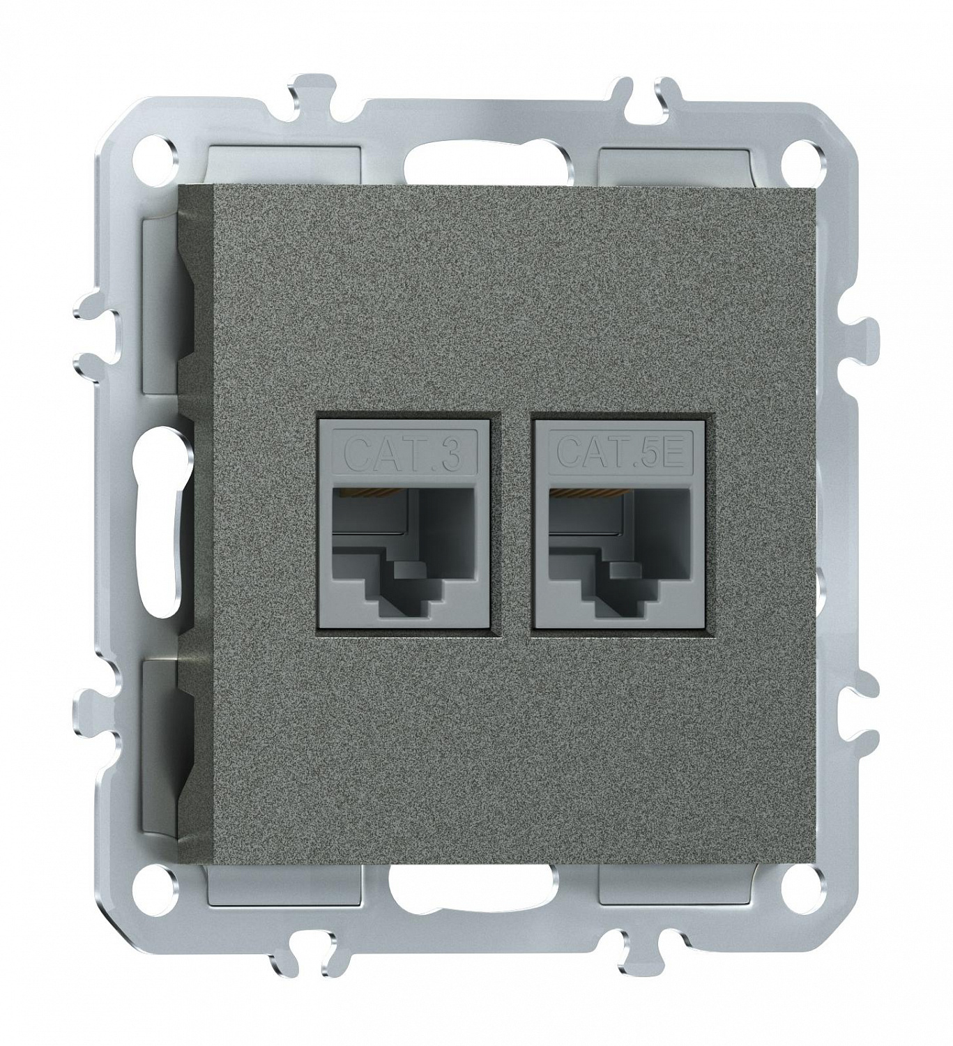 Розетка комбинированная RJ11 + RJ45 (cat.3/5e/ClassE-4/8), Donel A07
