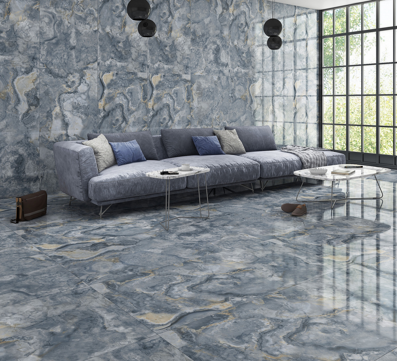 Керамогранит Azul Onyx Polished 80x160