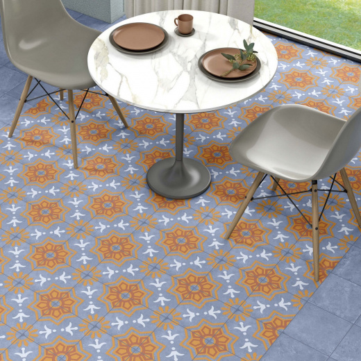 Керамогранит Motto Palmas Blue Decor 2 20x20
