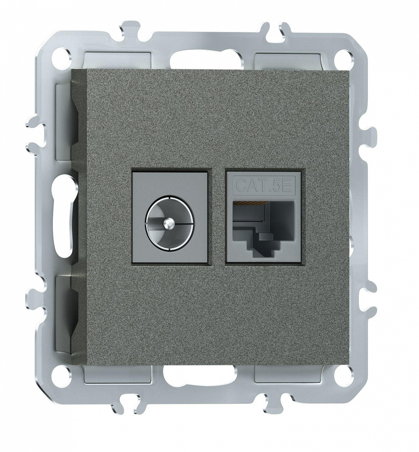 Розетка комбинированная RJ45/TV cat.5,ClassE-8/0-2400 МГц, Donel A07