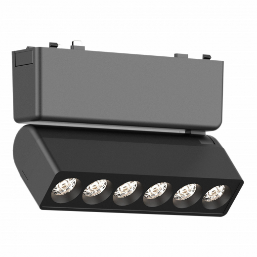 ST675.436.06 Магнитный трековый светильник Черный LED 1*6W 3000K 360Lm Ra>90 IP20 L122xW26xH80 48V - фото, цена