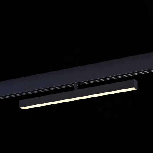 ST802.436.12 Магнитный трековый светильник Черный LED 1*12W 3000K 700Lm Ra>90 120° IP20 L405xW22,5xH - фото, цена
