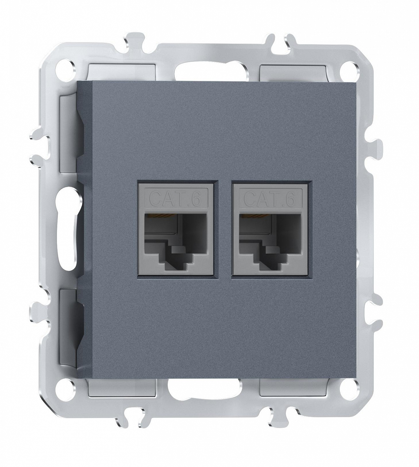 Компьютерная розетка двойная RJ45 + RJ45 (cat.6/ClassE-8/8), Donel A07