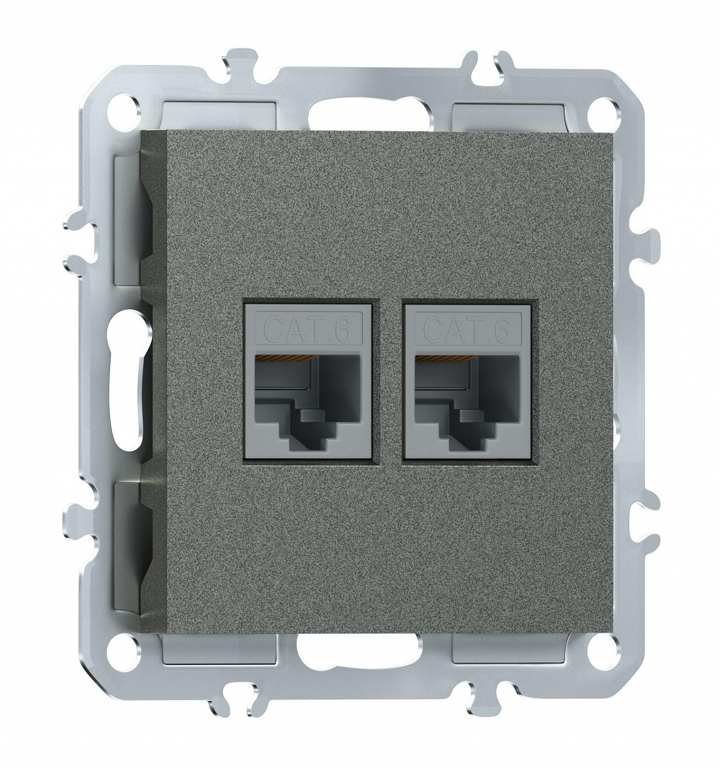 Компьютерная розетка двойная RJ45 + RJ45 (cat.6/ClassE-8/8), Donel A07