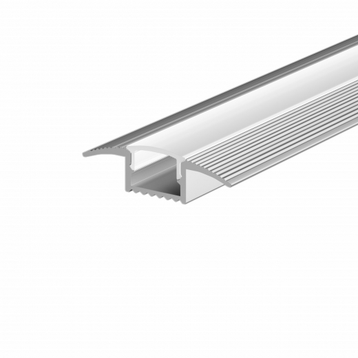Алюминиевый профиль встраиваемый в пол 37x10 (Серебро, 2 м), ALM-3710-S-2M 636022 - фото, цена