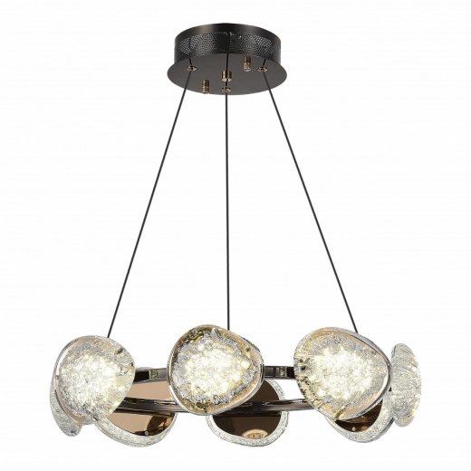 SL6018.203.64 Светильник подвесной ST-Luce черный/ золотистый / прозрачный LED 1*64W 4000K - фото, цена