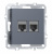 Компьютерная розетка двойная RJ45 + RJ45 (cat.6/ClassE-8/8), Donel A07