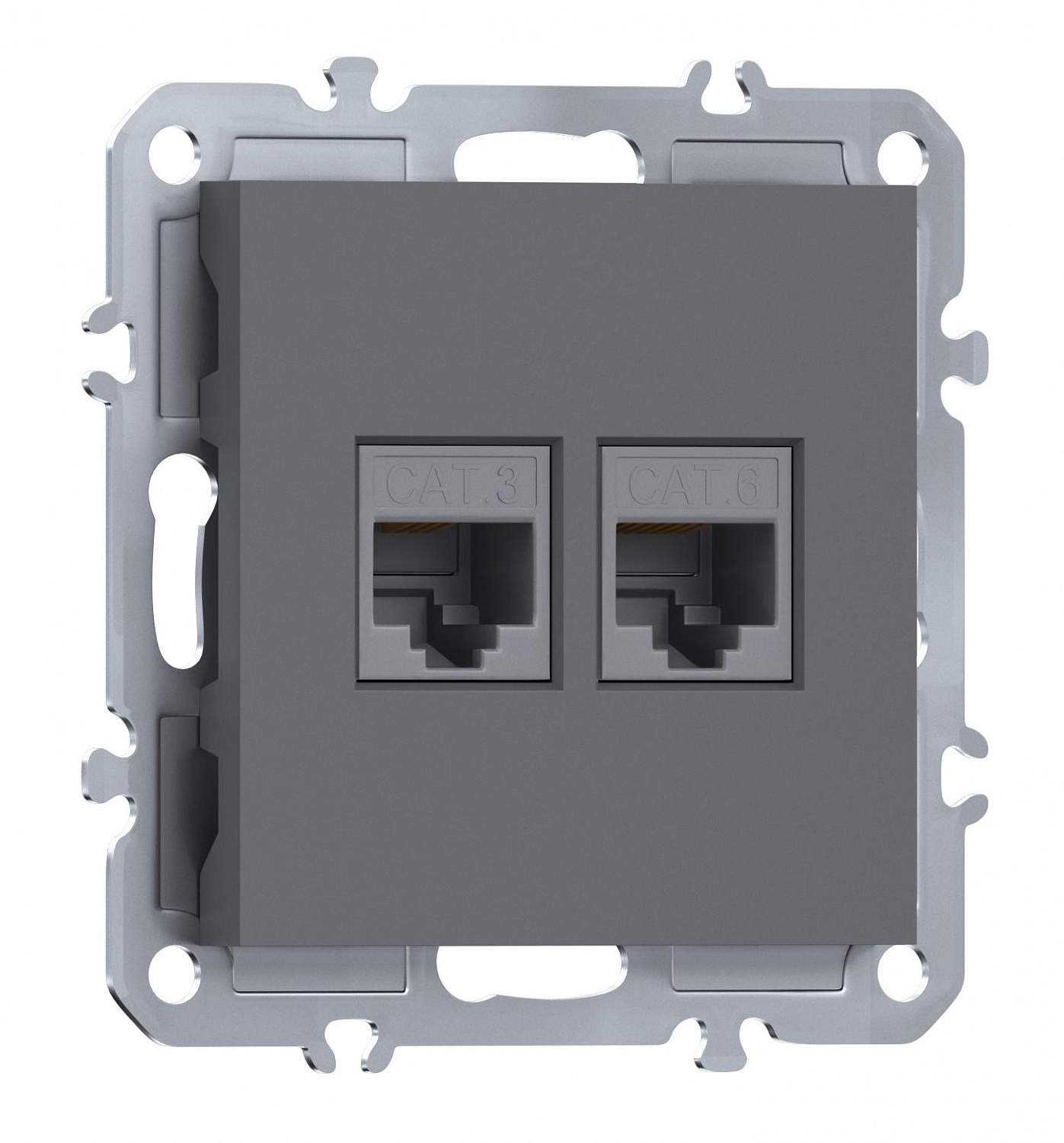 Розетка комбинированная RJ11 + RJ45 (cat.3/6/ClassE-4/8), Donel A07