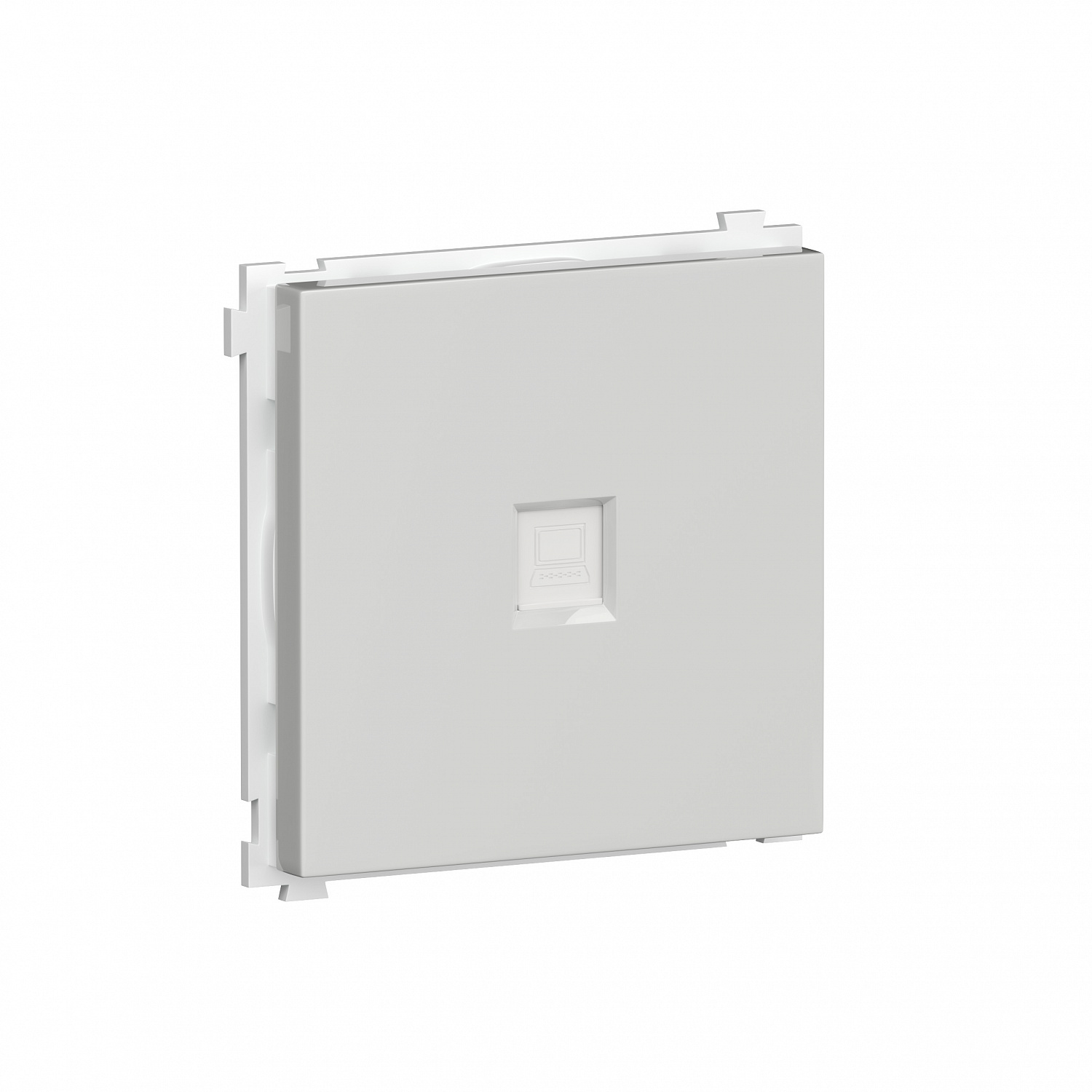 Розетка RJ45 cat.6 с белым центральным выводом, Donel R98