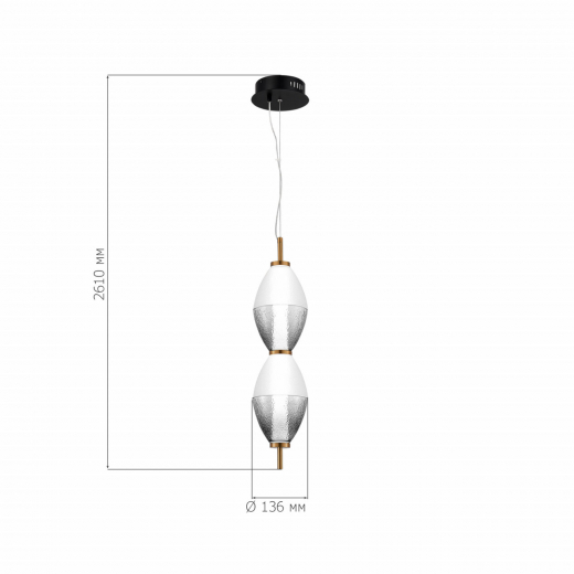 SL6130.403.15 Светильник подвесной ST-Luce Черный/Белый, Дымчатый LED 1*16W 3000K - фото, цена