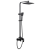 Душевая стойка ABBER Wasserfall AF8616BL с изливом, черный матовый