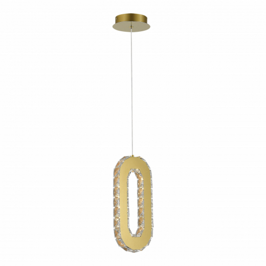 SL6506.203.01 Светильник подвесной ST-Luce Золотистый/Золотистый, Прозрачный LED 1*9W 3000K - фото, цена