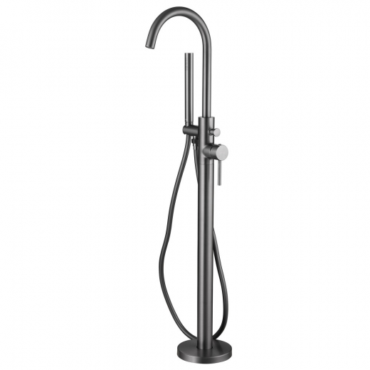 Смеситель ABBER Wasser Kreis AF8115NGN напольный для ванны, оружейная сталь