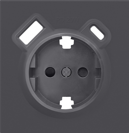 Накладка для розетки Schuko с зарядным устройством USB A+C, с защитными шторками, серия R98