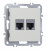 Компьютерная розетка двойная RJ45 + RJ45 (cat.5/ClassE-8/8), Donel A07
