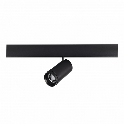 ST357.436.20 Магнитный трековый светильник ZOOM Черный LED 1*20W 3000K Lm Ra90 10-55° IP20 D60xH170 - фото, цена