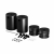 Набор для двухстороннего накладного монтажа круглого неона 360° D25 черный - фото, цена