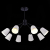 SLE155942-08 Светильник потолочный Черный/Белый E14 8*40W - фото, цена