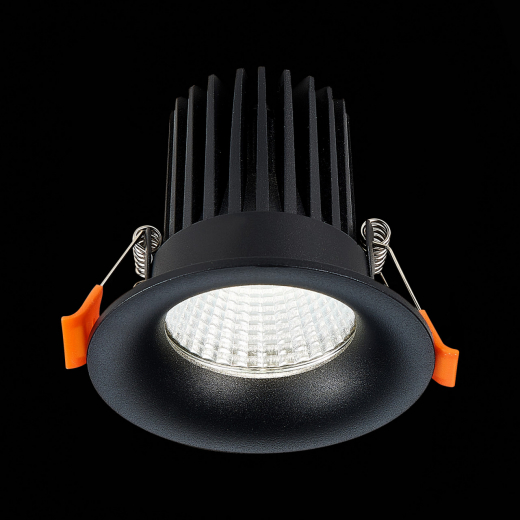 ST703.438.10 Св-к встр. Черный LED 1*10W 3000K 900Lm Ra>90 38° IP20 D85xH75 170-240V - фото, цена