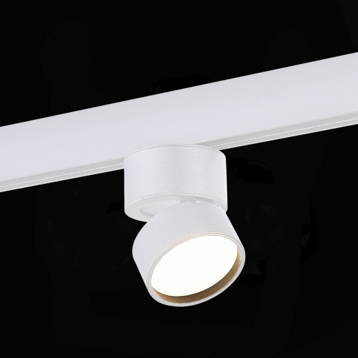 ST809.536.09 Магнитный трековый светильник Белый LED 1*9W 3000K 550Lm Ra>90 120° IP20 D85xH126 48V - фото, цена
