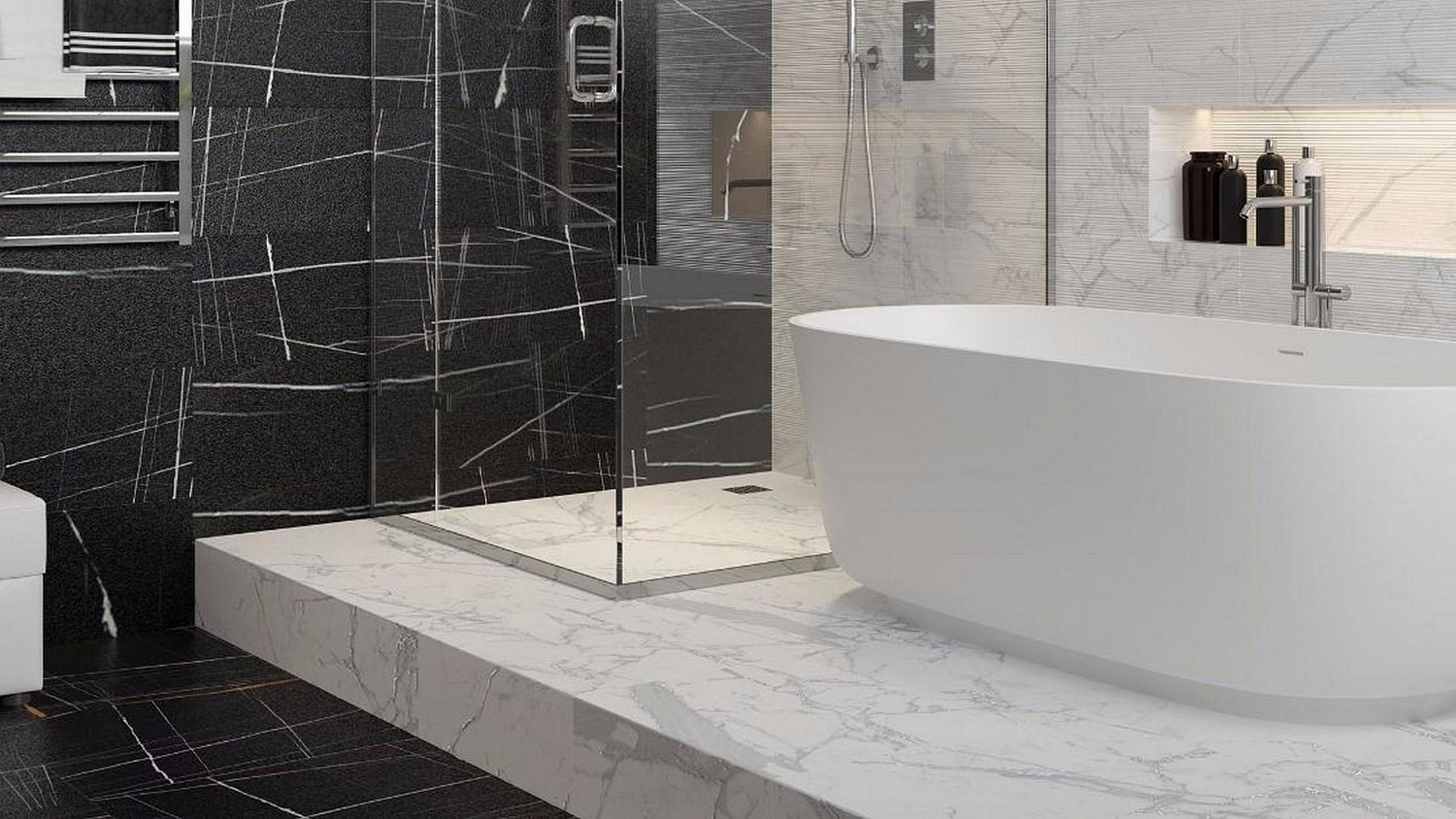 Керамогранит Kerranova Marble Trend Nero Dorato Matt 60x120