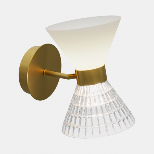 SL2004.301.02 Светильник настенный ST-Luce латунь/прозрачный, белый, латунь G9 LED 2*5W - фото, цена