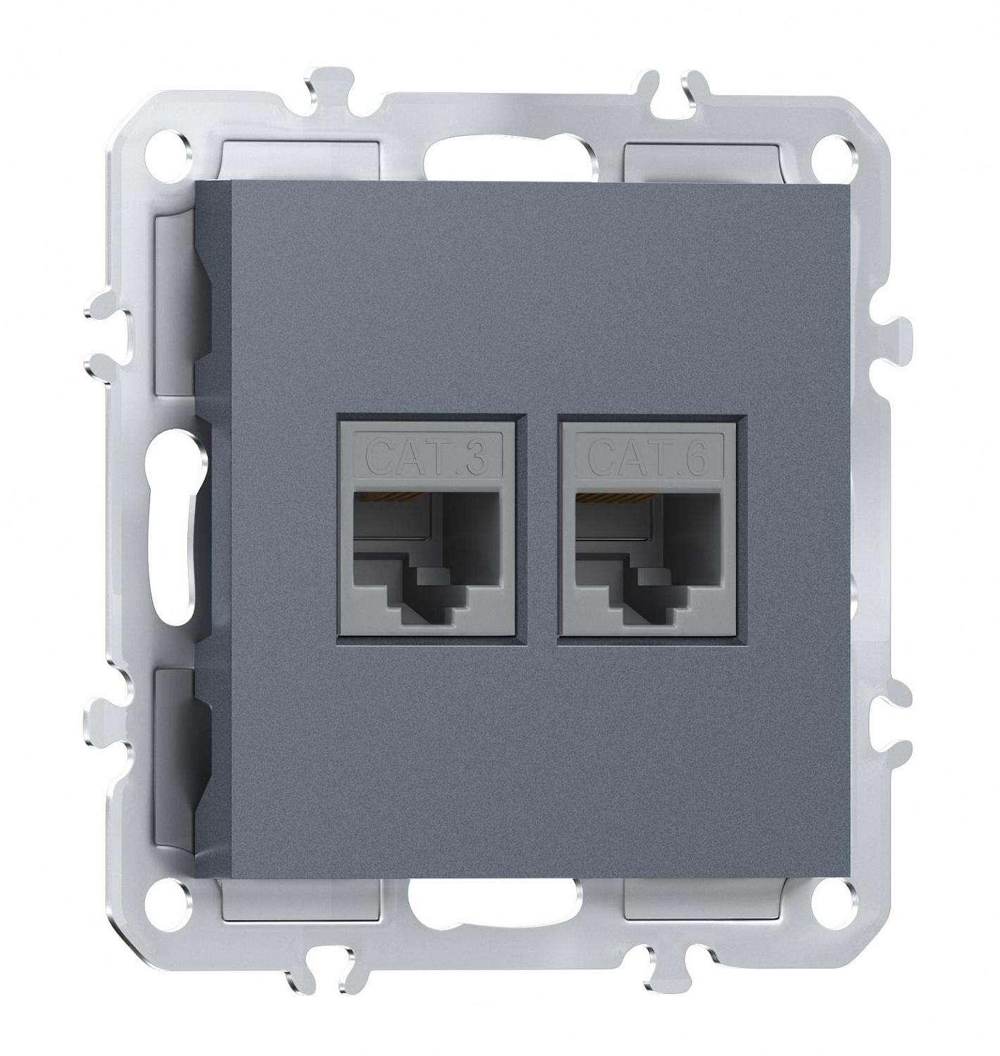 Розетка комбинированная RJ11 + RJ45 (cat.3/6/ClassE-4/8), Donel A07