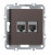 Компьютерная розетка двойная RJ45 + RJ45 (cat.6/ClassE-8/8), Donel A07