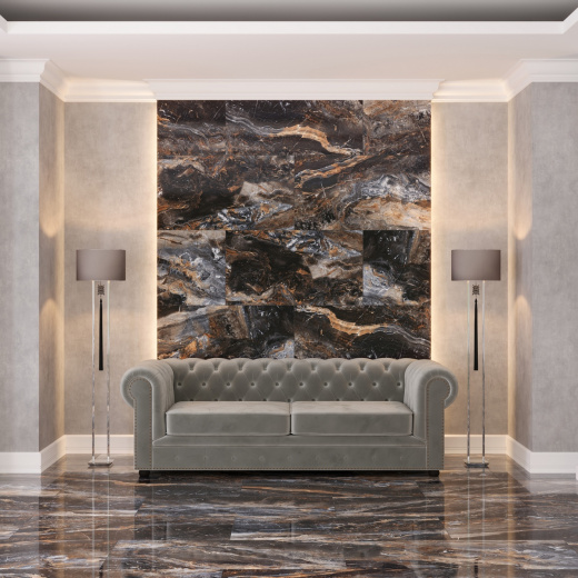 Керамогранит Neodom Luxury Lawa Nero Polished 60x120